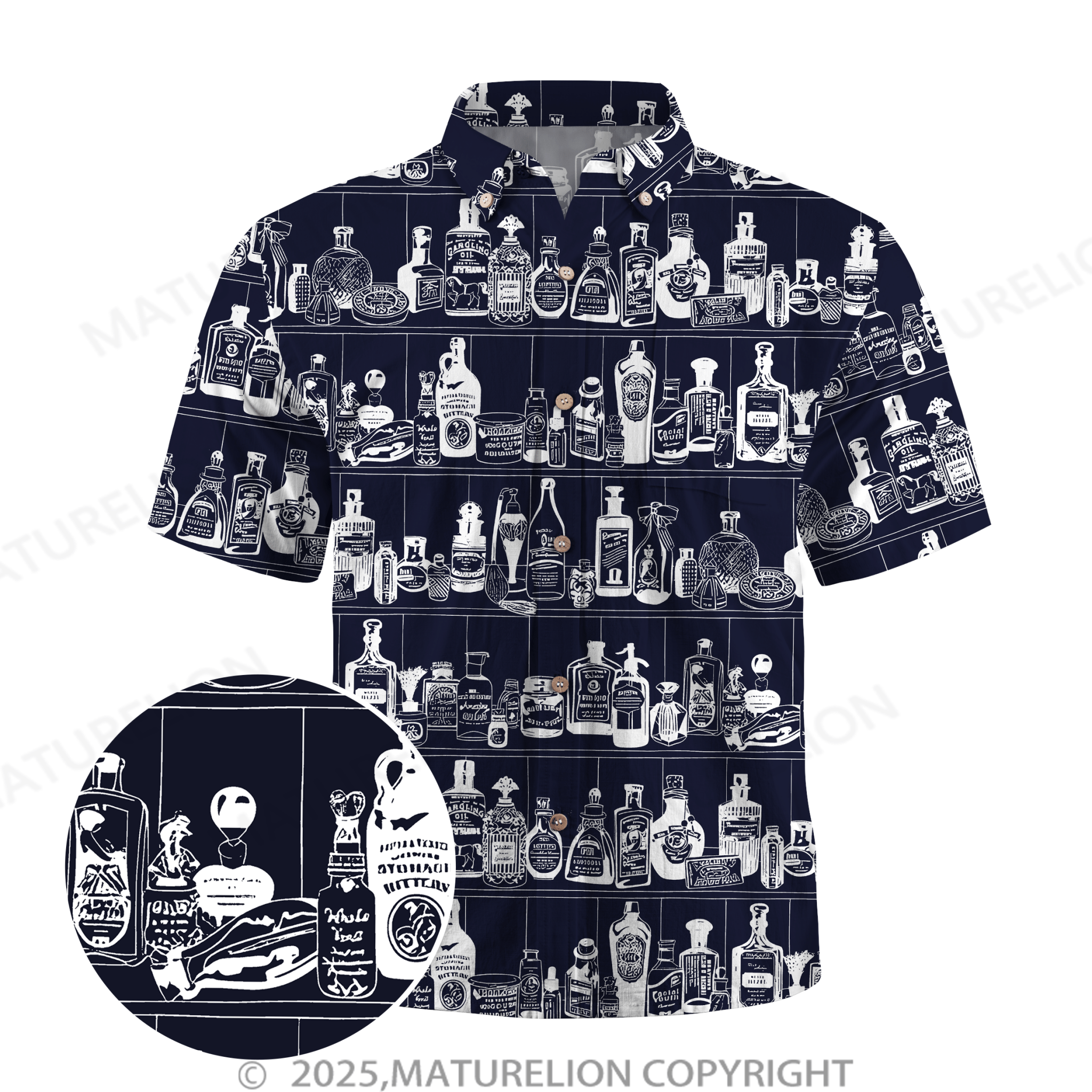 Maturelion Men's Hawaiian Shirt Pacific Flow Hawaiian Shirt