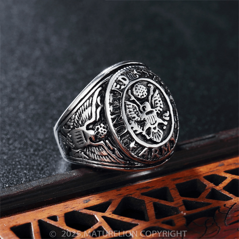 Matuerlion Old School Eagle Ring for the Modern Rebel