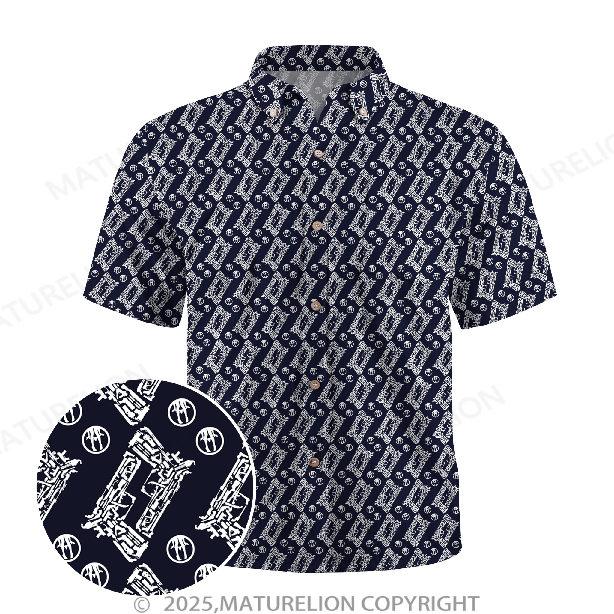 Maturelion Men's Hawaiian Shirt Exotic Escape Hawaiian Shirt