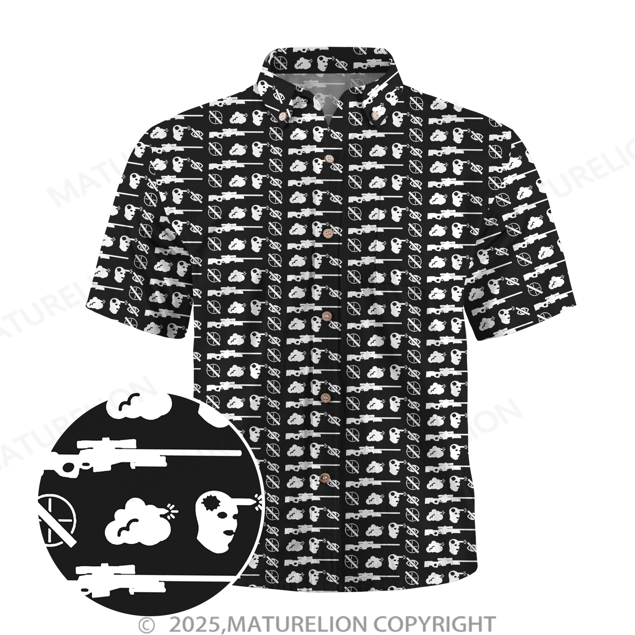 Maturelion Men's Hawaiian Shirt Jungle Vibes Hawaiian Shirt