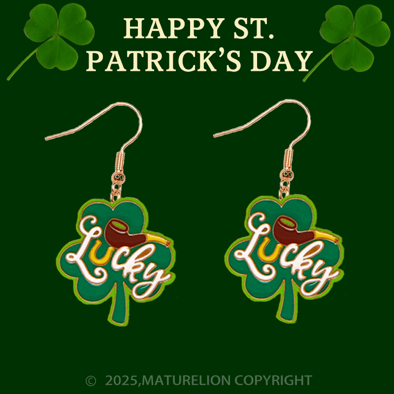 Maturelion St Patrick's Earring Celebration-Ready St. Patrick's Day Beaded Earring