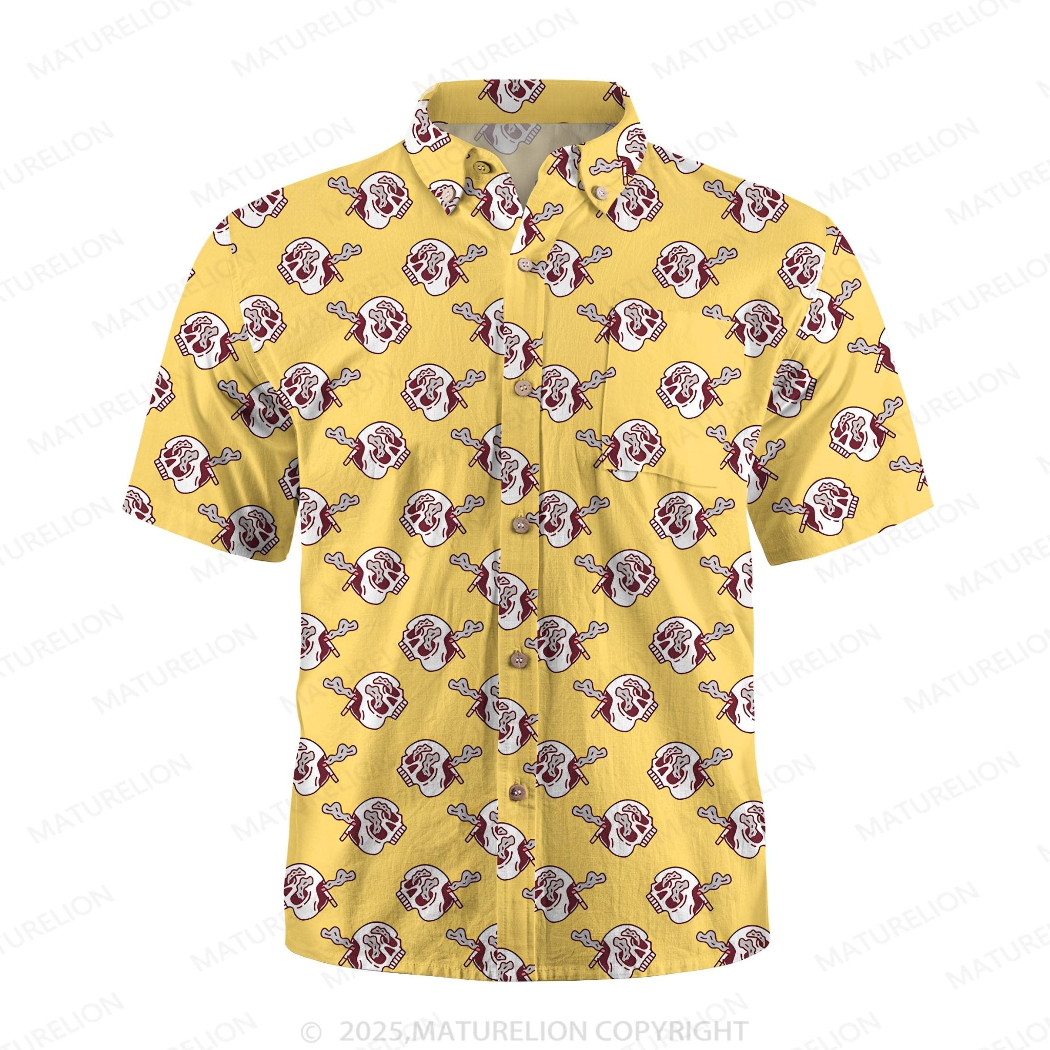 Maturelion Men's Hawaiian Shirt Vintage Island Hawaiian Shirt