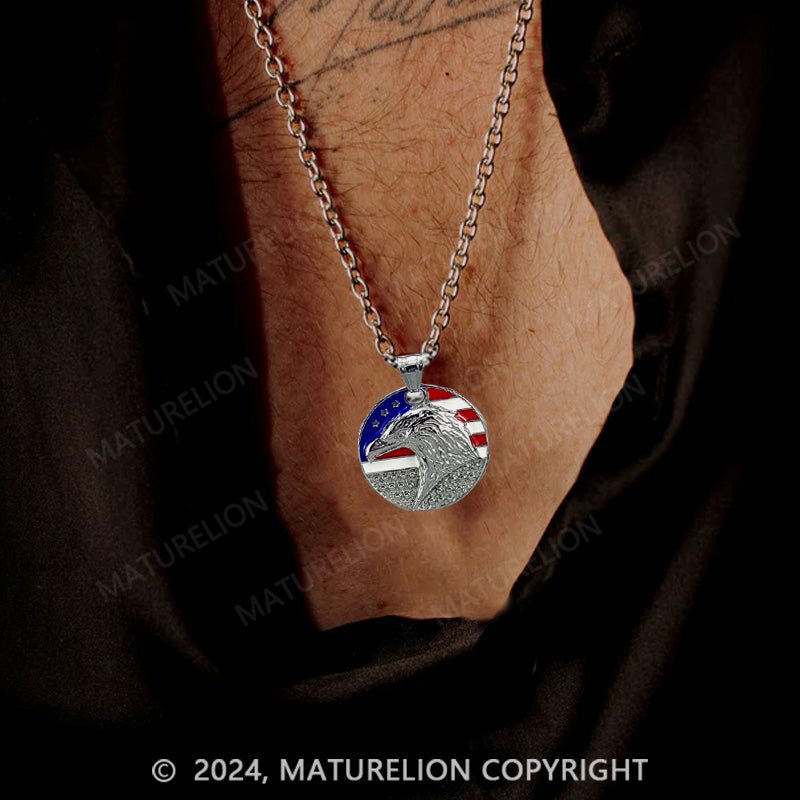 Maturelion US flag jewelry for men