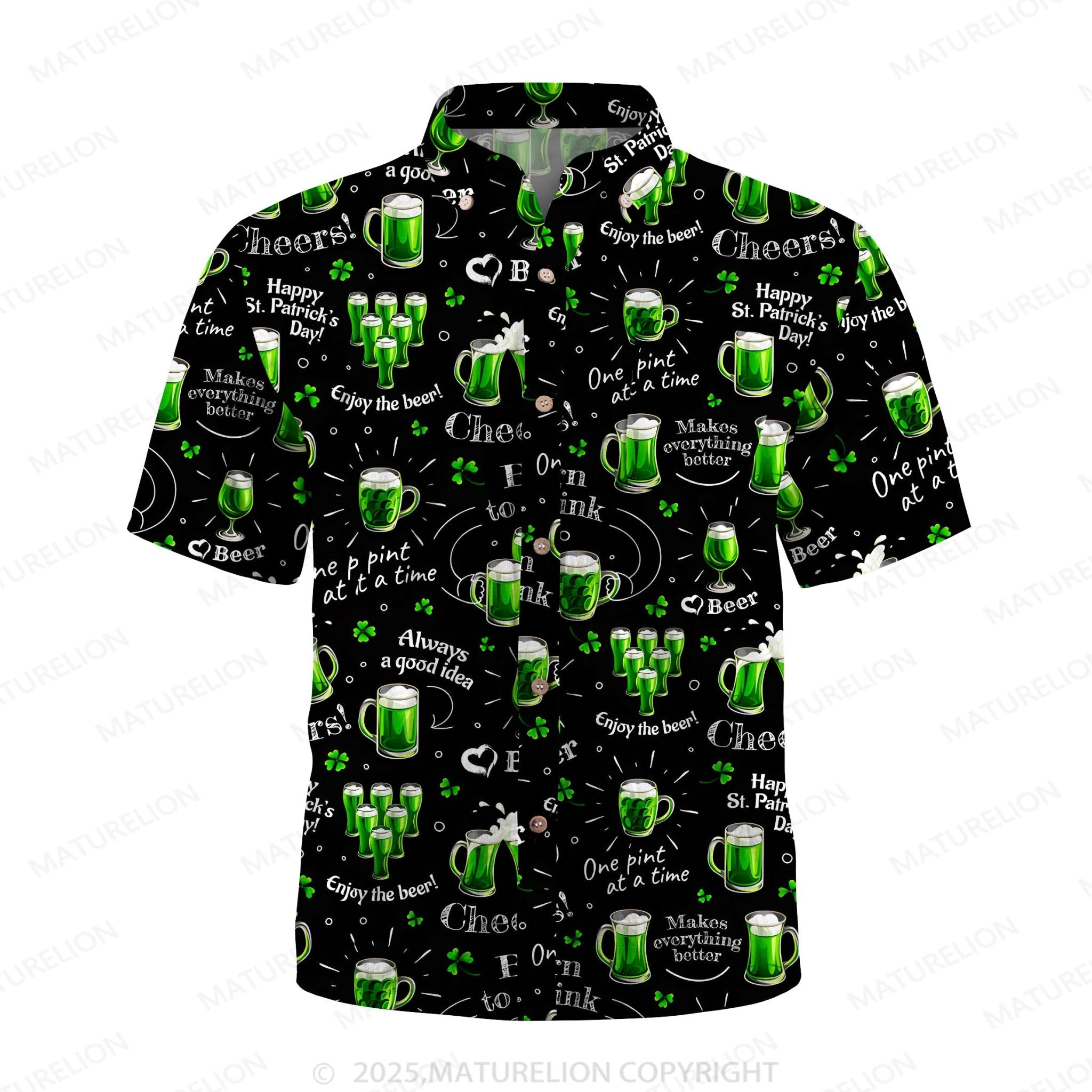 Maturelion St Patrick's Hawaiian Shirt Seaside Chill Hawaiian Shirt