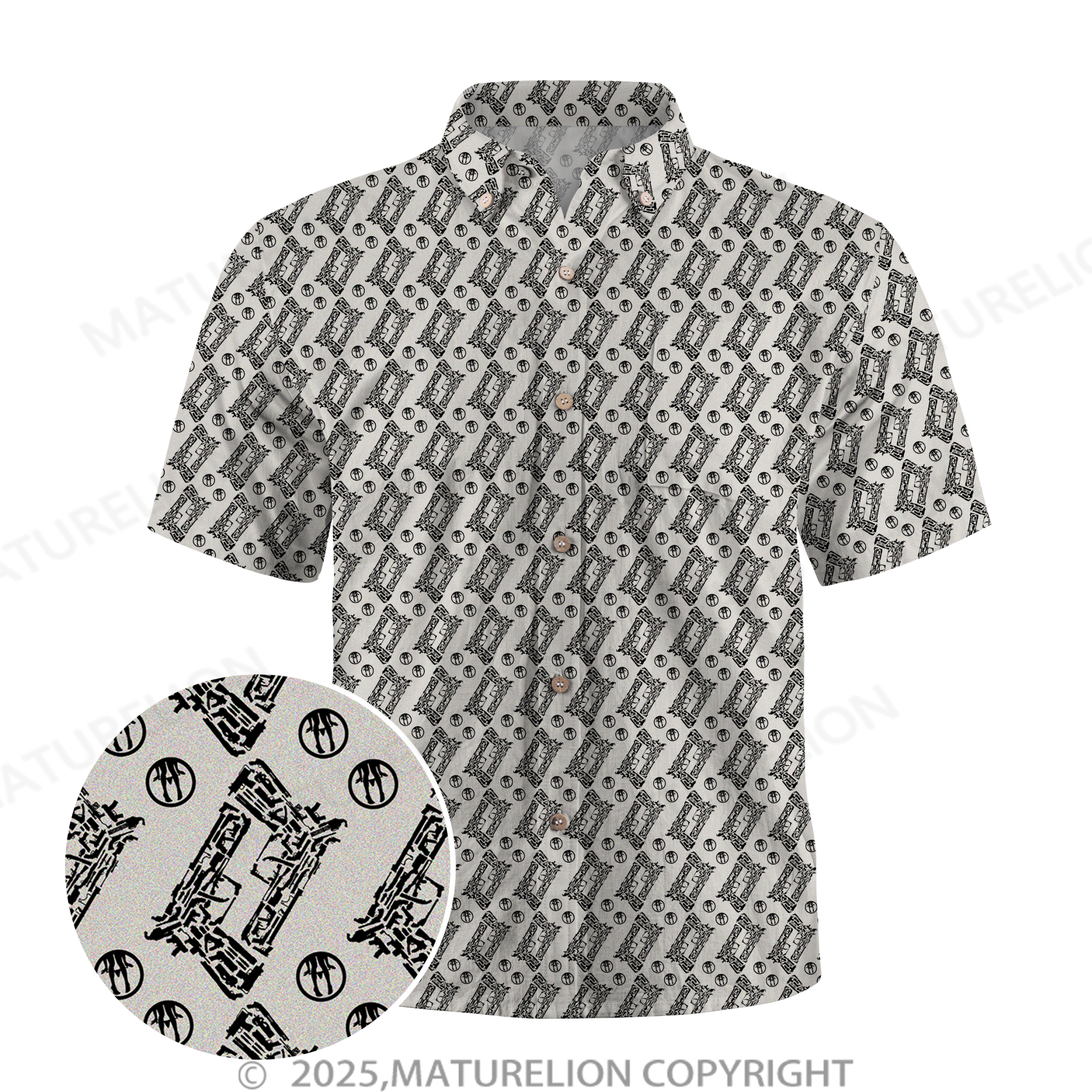 Maturelion Men's Hawaiian Shirt Exotic Escape Hawaiian Shirt