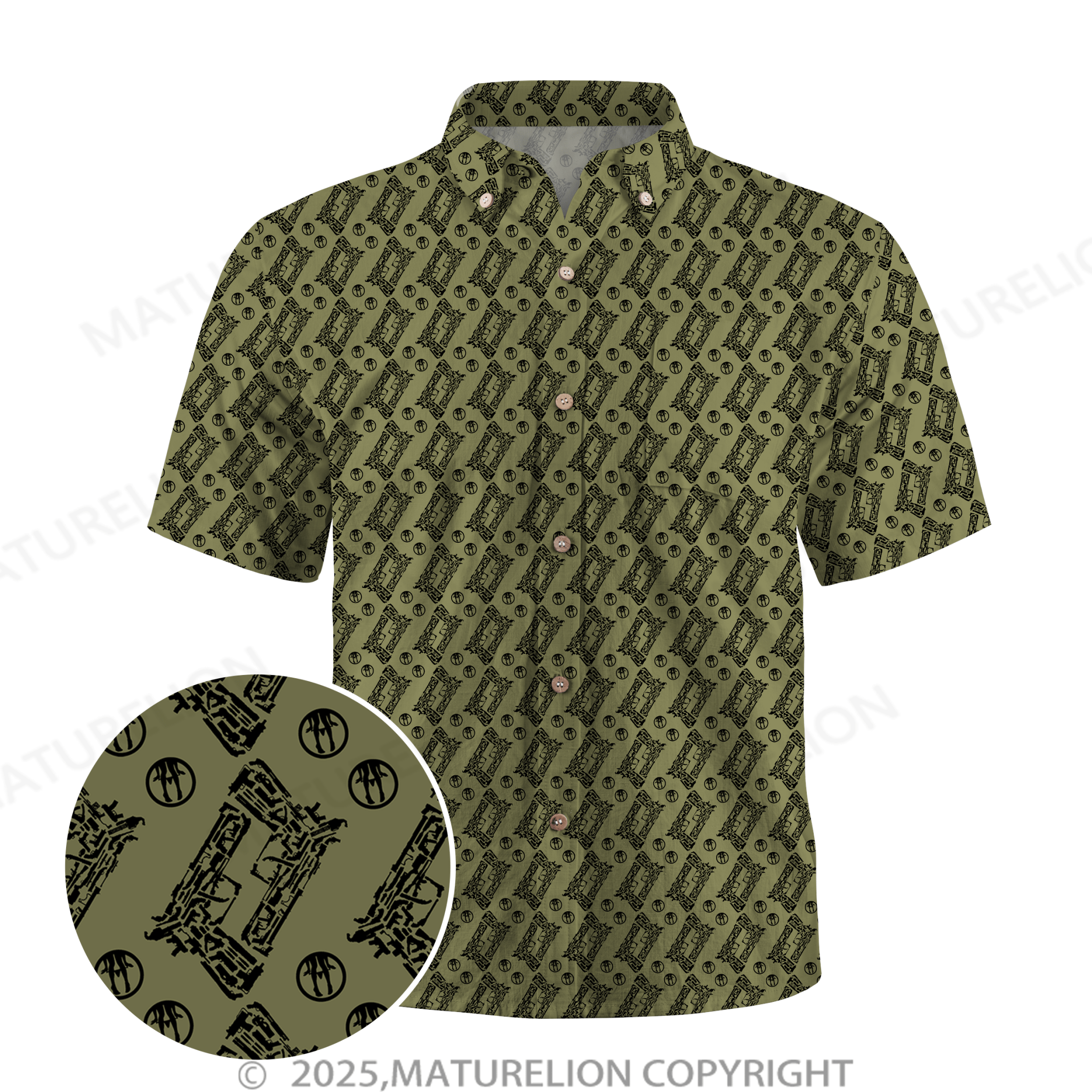 Maturelion Men's Hawaiian Shirt Exotic Escape Hawaiian Shirt