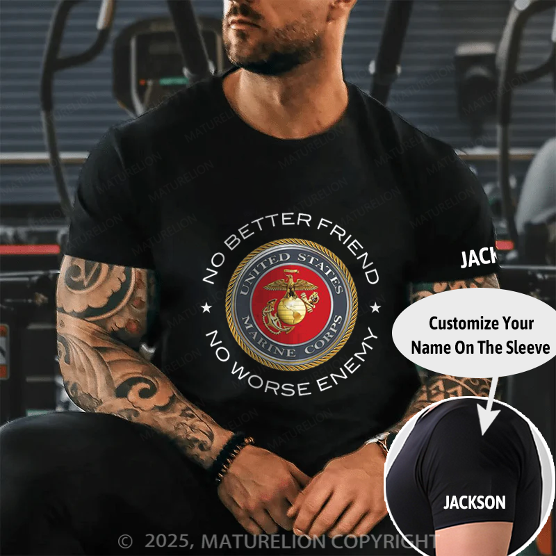 Maturelion Men's T-Shirt No Better Friend Cotton T-shirt