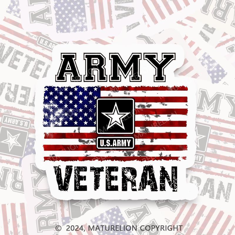 Maturelion HOF Trading U.S. Army Veteran Vinyl Sticker