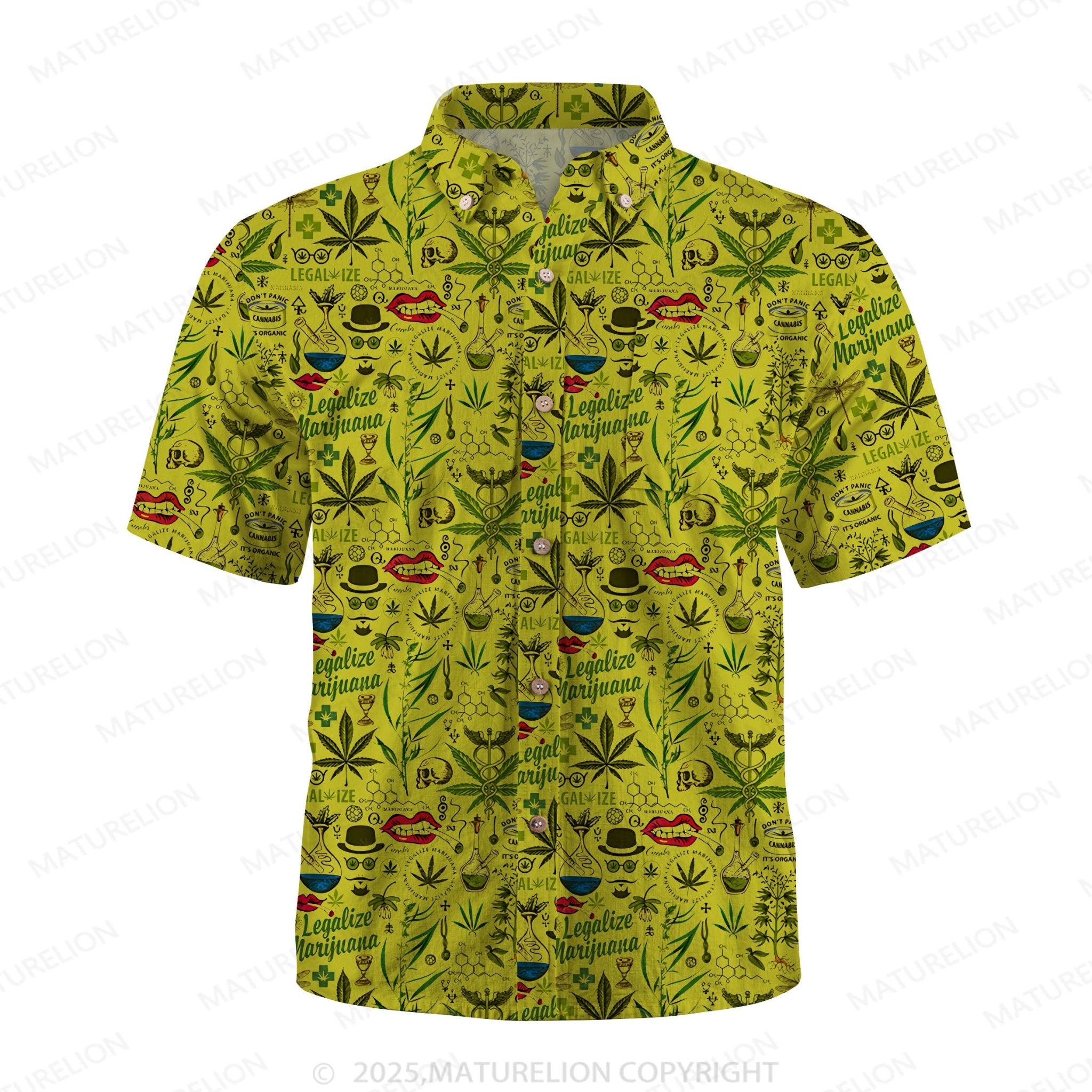 Maturelion Men's Hawaiian Shirt Summer Heat Hawaiian Shirt