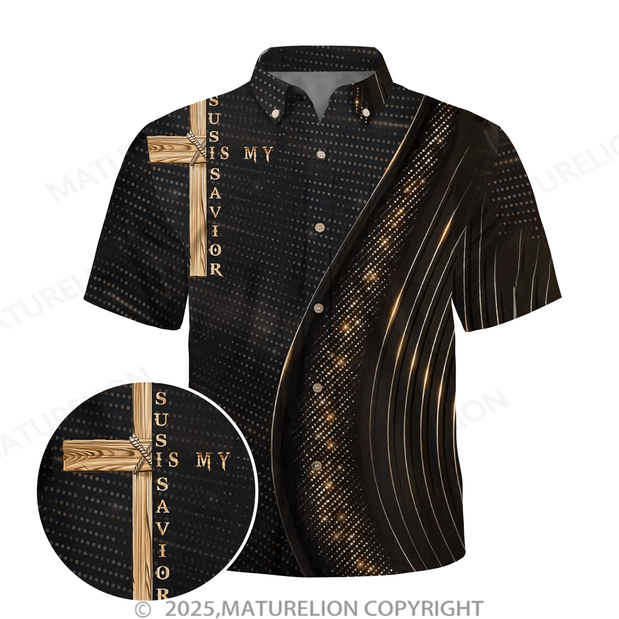 Maturelion Jesus Is My Sarvior The Cross Hawaiian Shirt