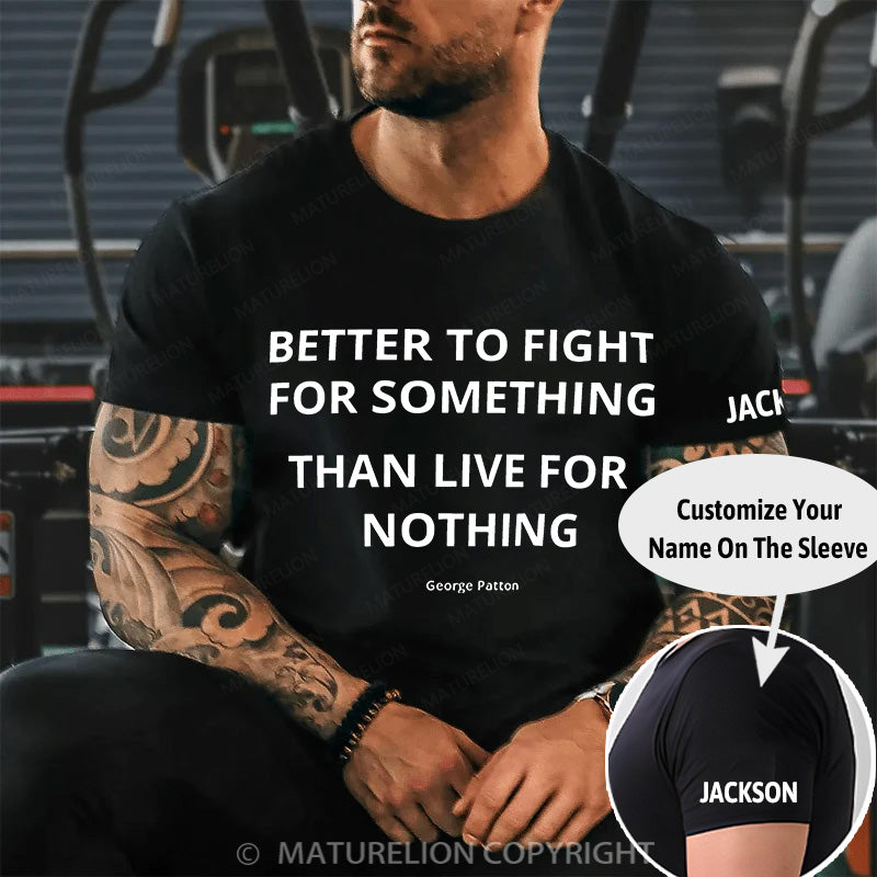 Maturelion Men's T-shirt Powerful Military Quote Cotton T-shirt