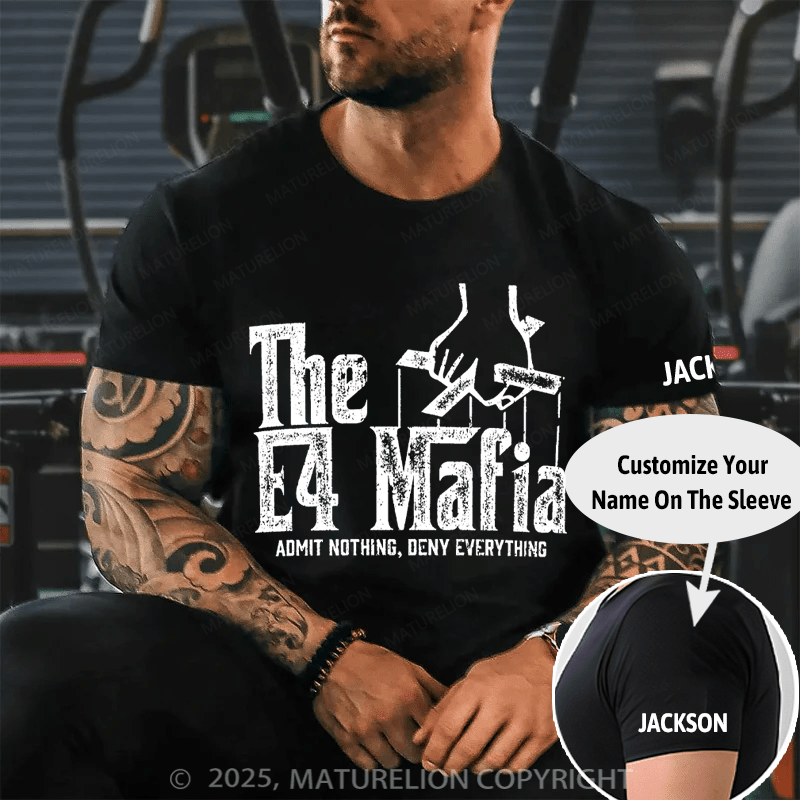 Maturelion Men's T-shirt 7.62 Design File 13 E-4 Mafia Admit Nothing Deny Everything Cotton T-shirt