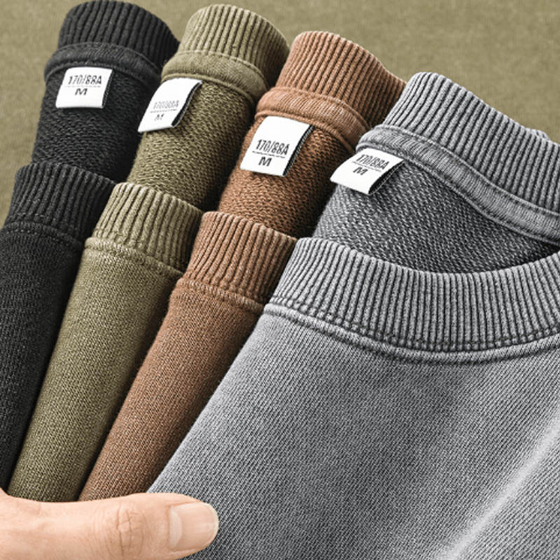 Maturelion Men's Sweatshirt Long Range Shooting It's Like Golf But For Men Custom Washed Sweatshirt