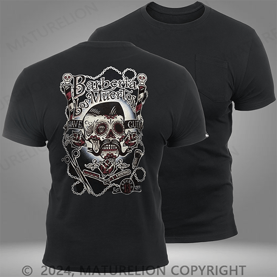 Maturelion Barberia Los Muertos Pocket T-Shirt