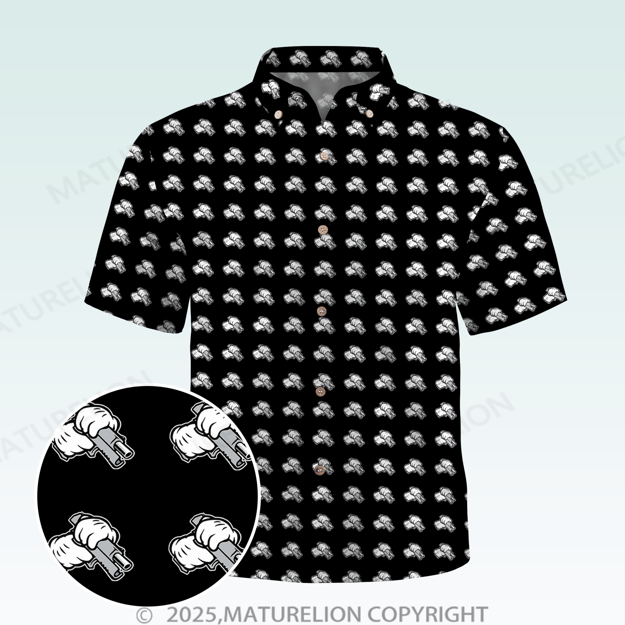 Maturelion Men's Hawaiian Shirt Subtly Humorous Hawaiian Shirt