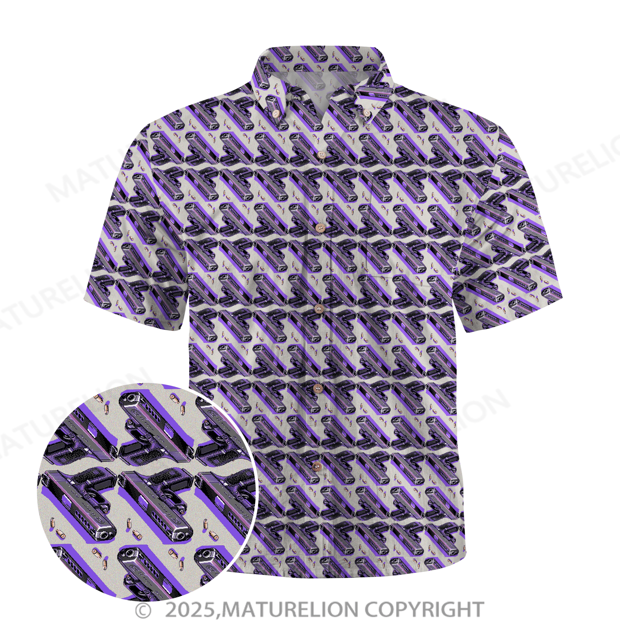 Maturelion Men's Hawaiian Shirt Island Heat Hawaiian Shirt