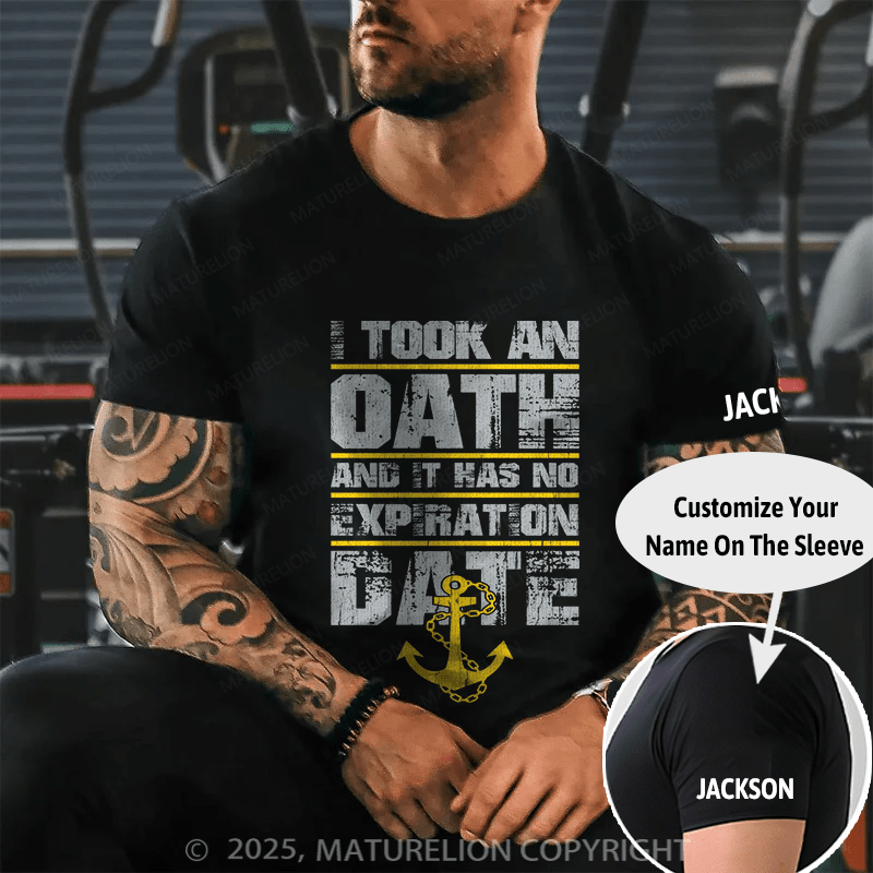 Maturelion Men's T-shirt I Took An Oath Cotton T-shirt