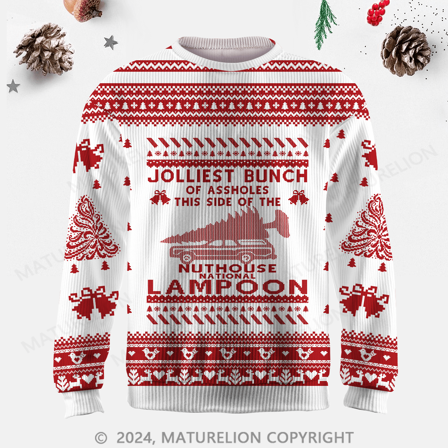 Maturelion Colliest Bunch Of Assholes This Side Of The Nuthouse National Lampoon Ugly Sweater