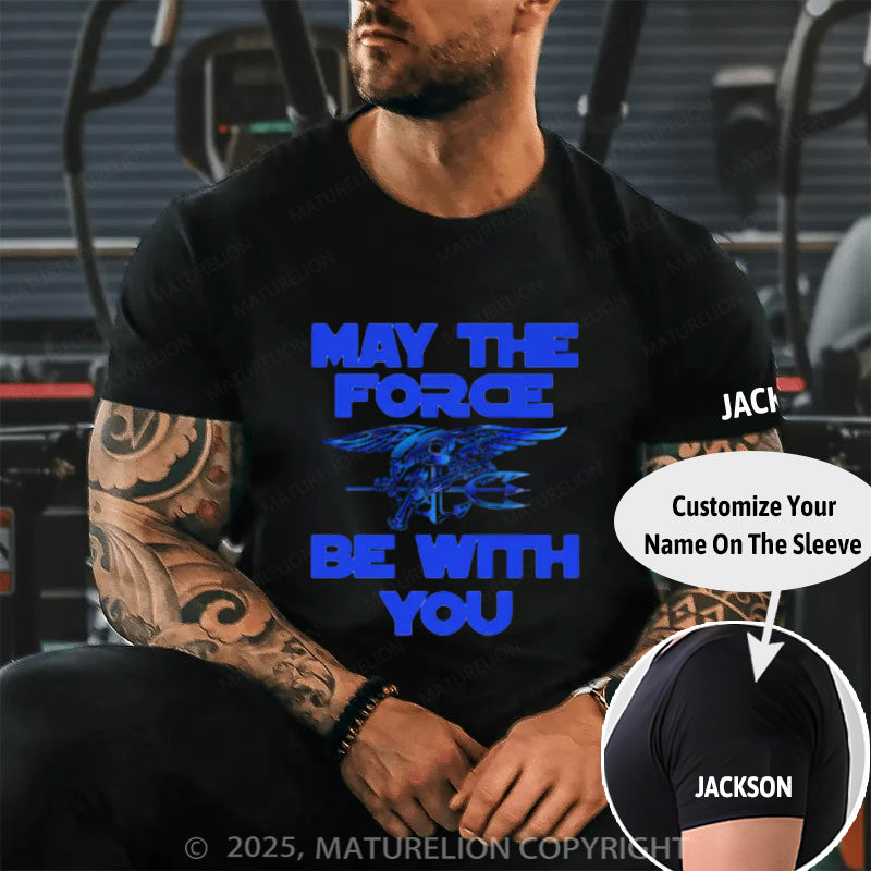 Maturelion Men's T-shirt MAY THE FORCE BE WITH YOU Cotton T-shirt