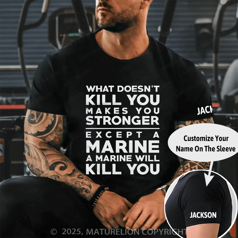 Maturelion Men's T-shirt What Doesn't Kill You Cotton T-shirt