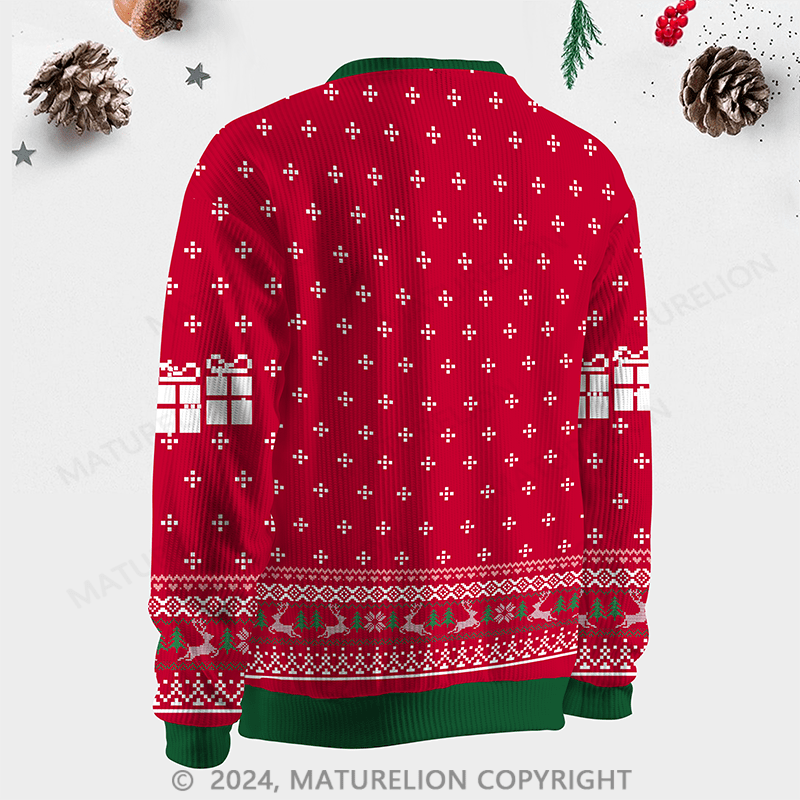 Maturelion It's Like My Mom Always Said What The Fuck Is Wrong With You Casual Letters Print Ugly Sweater