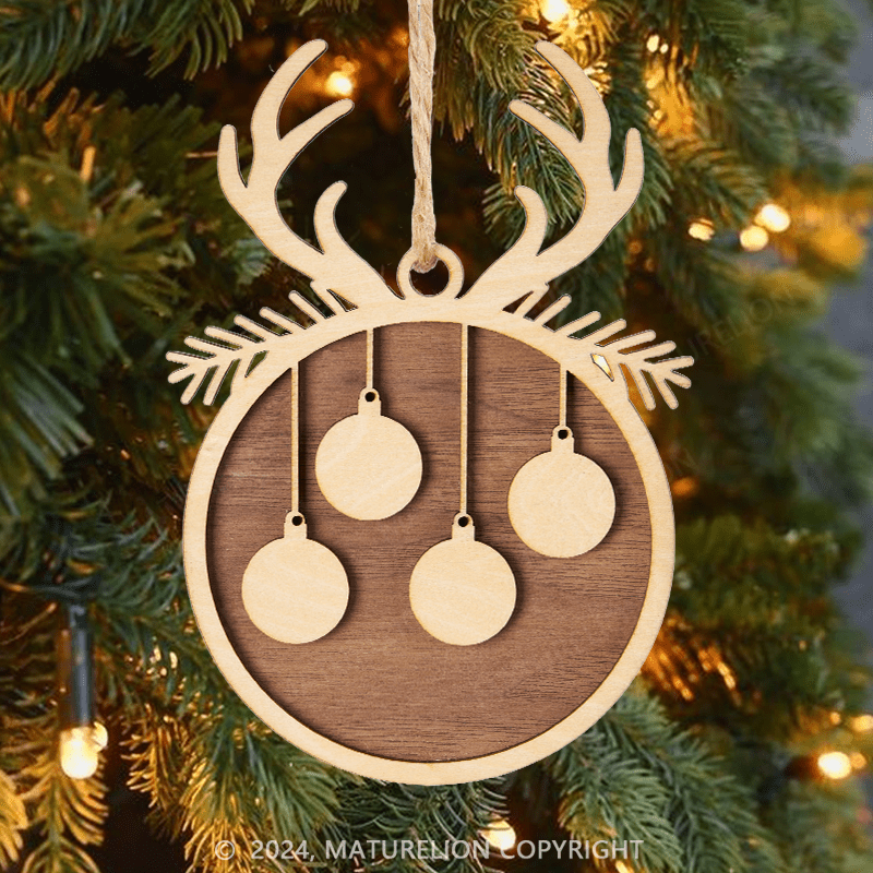 Maturelion Customize 1-10 Names Christmas tree decoration Laser Engraved Names