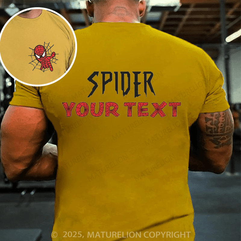 Maturelion Men's T-shirt Custom Family Spider Cotton T-shirt