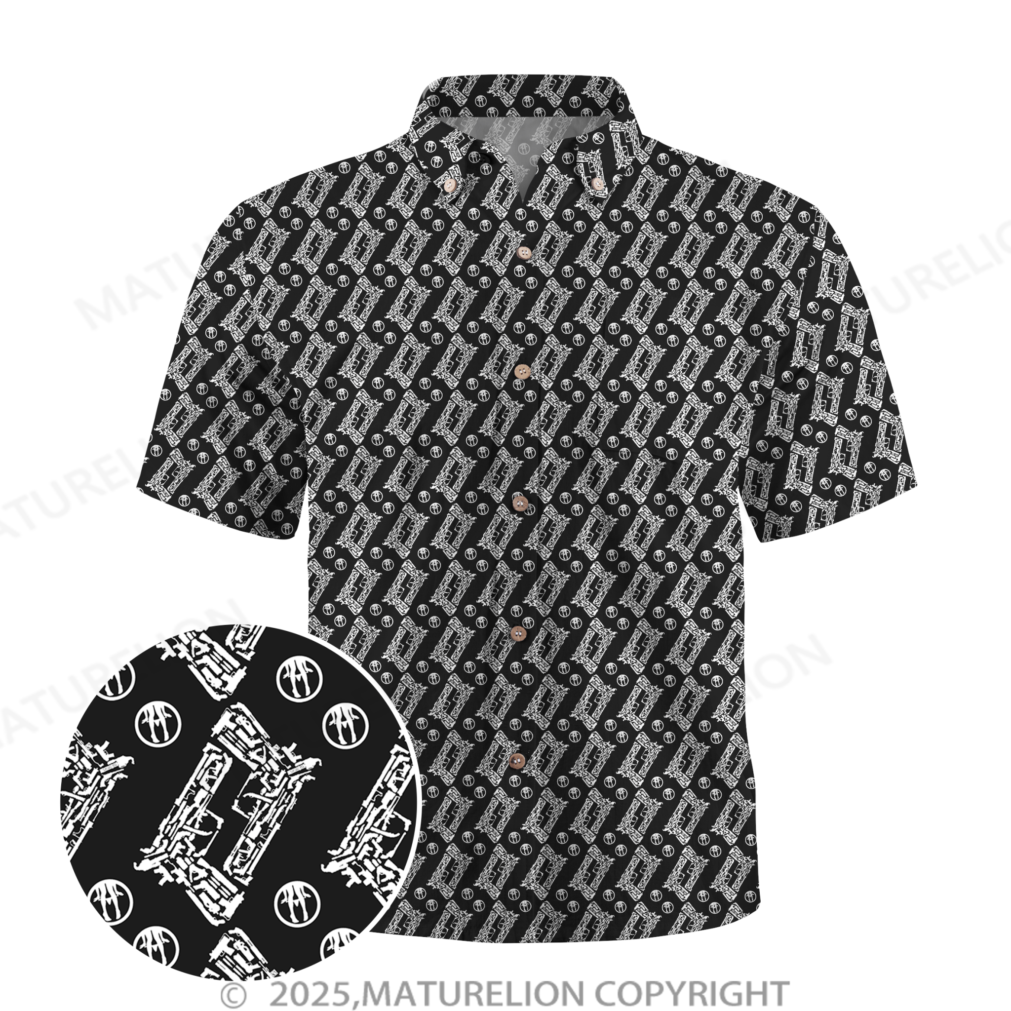 Maturelion Men's Hawaiian Shirt Exotic Escape Hawaiian Shirt