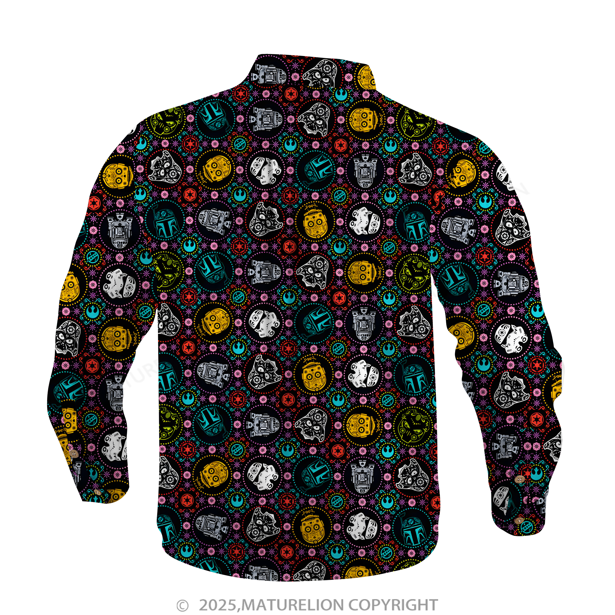 Maturelion Men's Hawaiian Shirt Galactic Synthwave Sith Lord Hawaiian Shirt