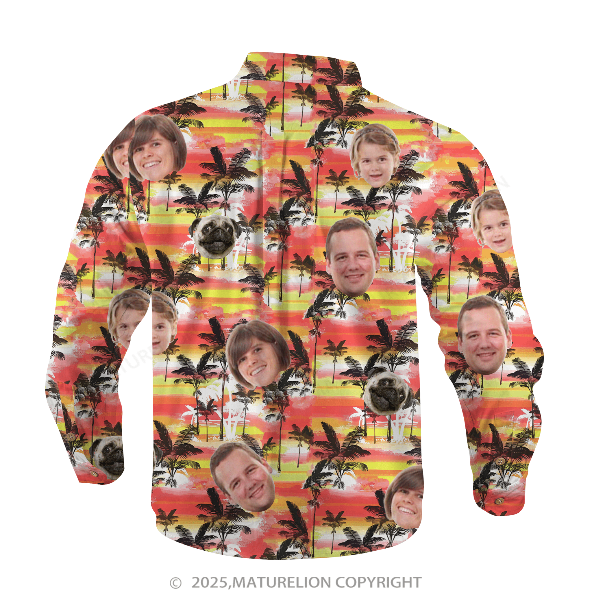 Maturelion Aloha Shirts Personalized Hawaiian Shirt with Your Image Hawaiian Shirt