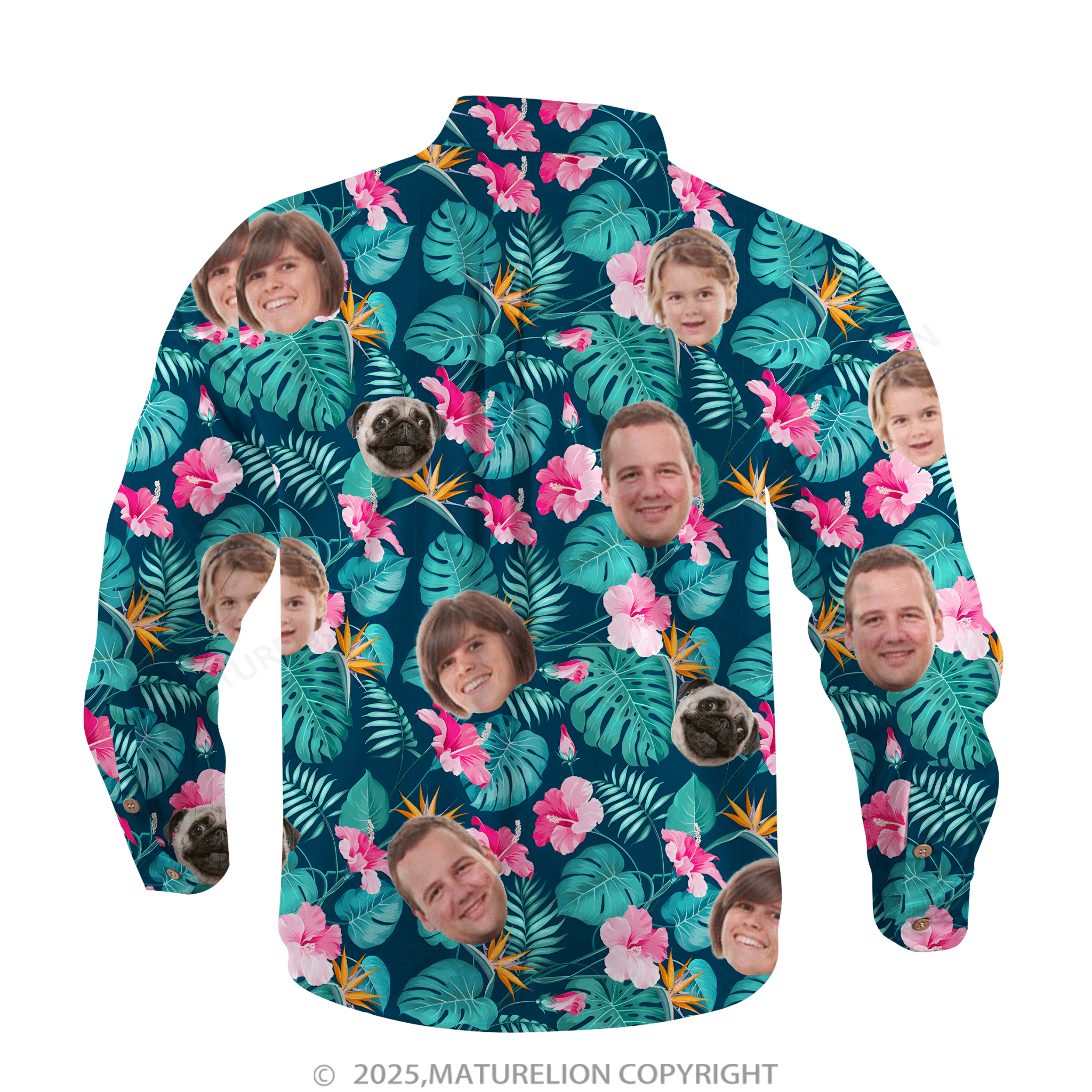 Maturelion Aloha Shirts Custom Face Hawaiian Shirt
