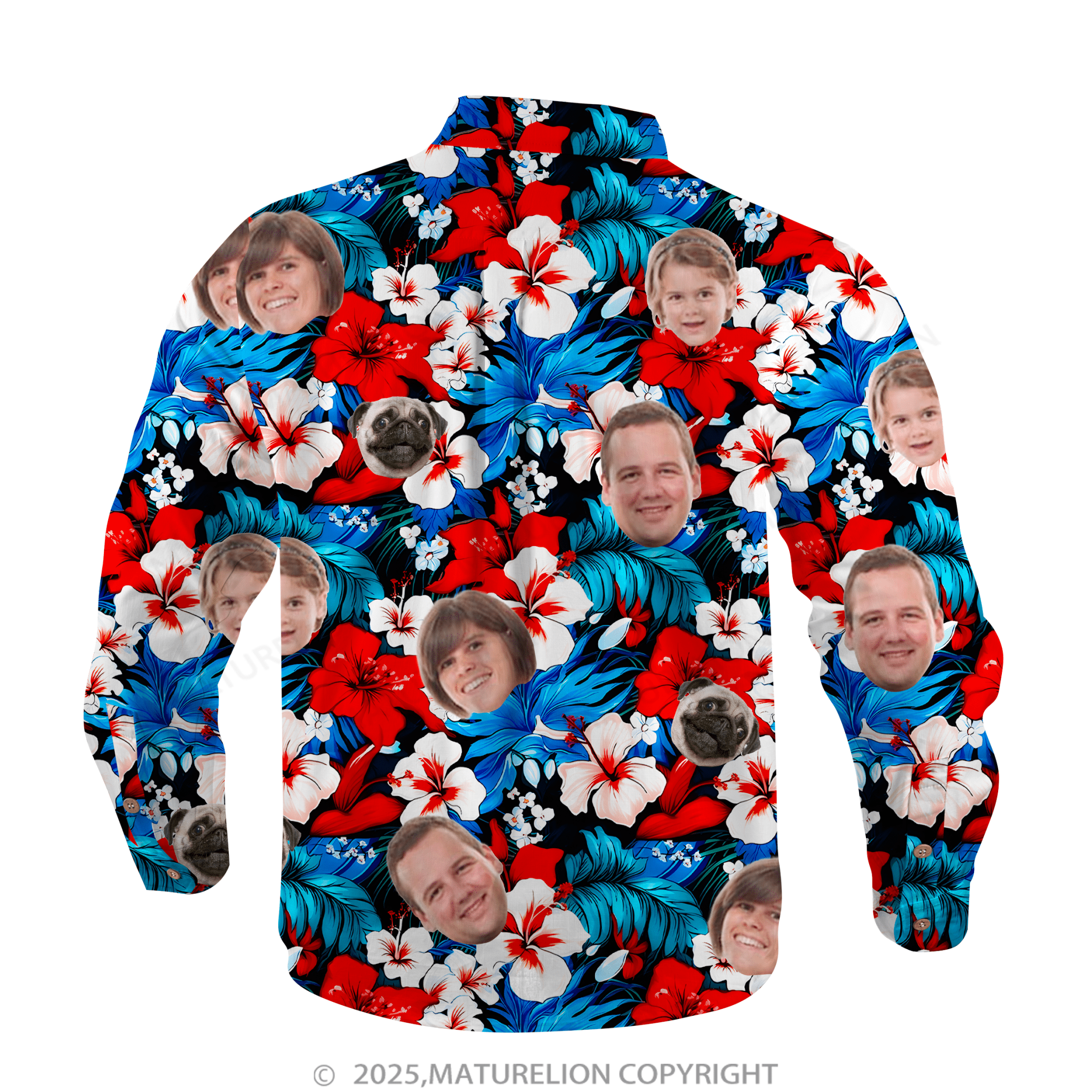 Maturelion Aloha Shirts Custom Hawaiian Shirt with Your Picture Hawaiian Shirt