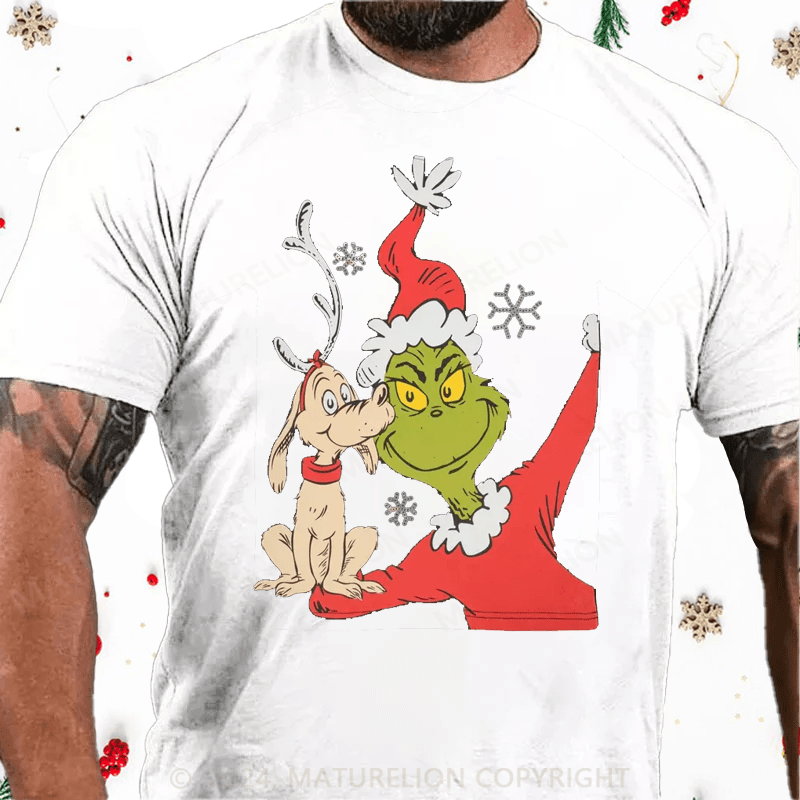 Maturelion Christmas T-Shirt The Grinch & Max Youth T-Shirt