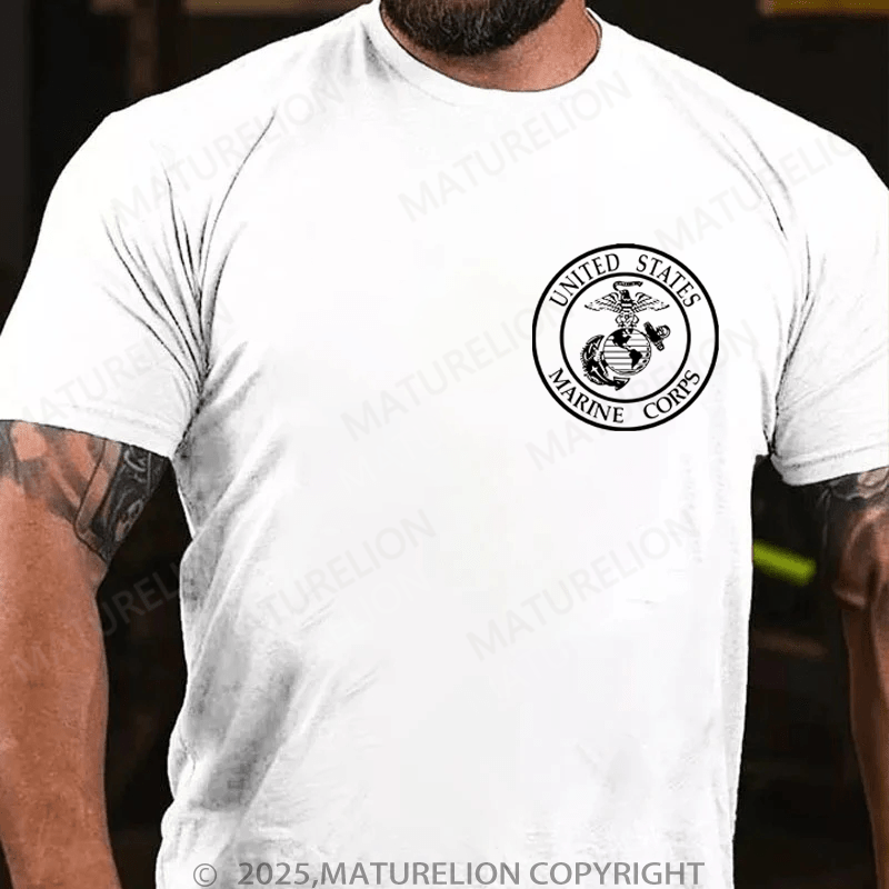 Maturelion Men's T-Shirt United States Marine Corps T-Shirt (Free Customization)