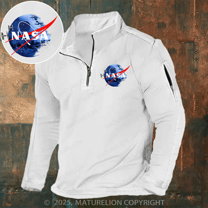 Maturelion Men's Henley shirt Inspired Guava Iguana Death Star Graphic Henley shirt