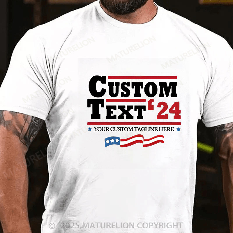 Maturelion Men's T-shirt Personalized Election Cotton T-shirt