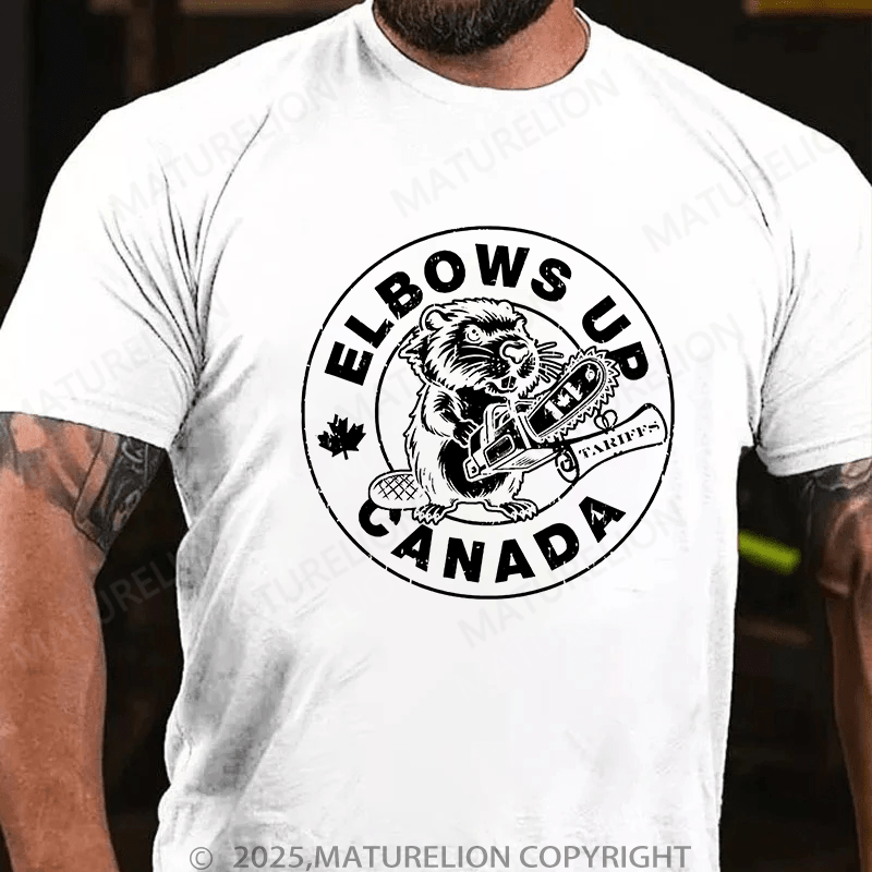 Maturelion Men's T-Shirt Elbows Up T-Shirt (Free Customization)