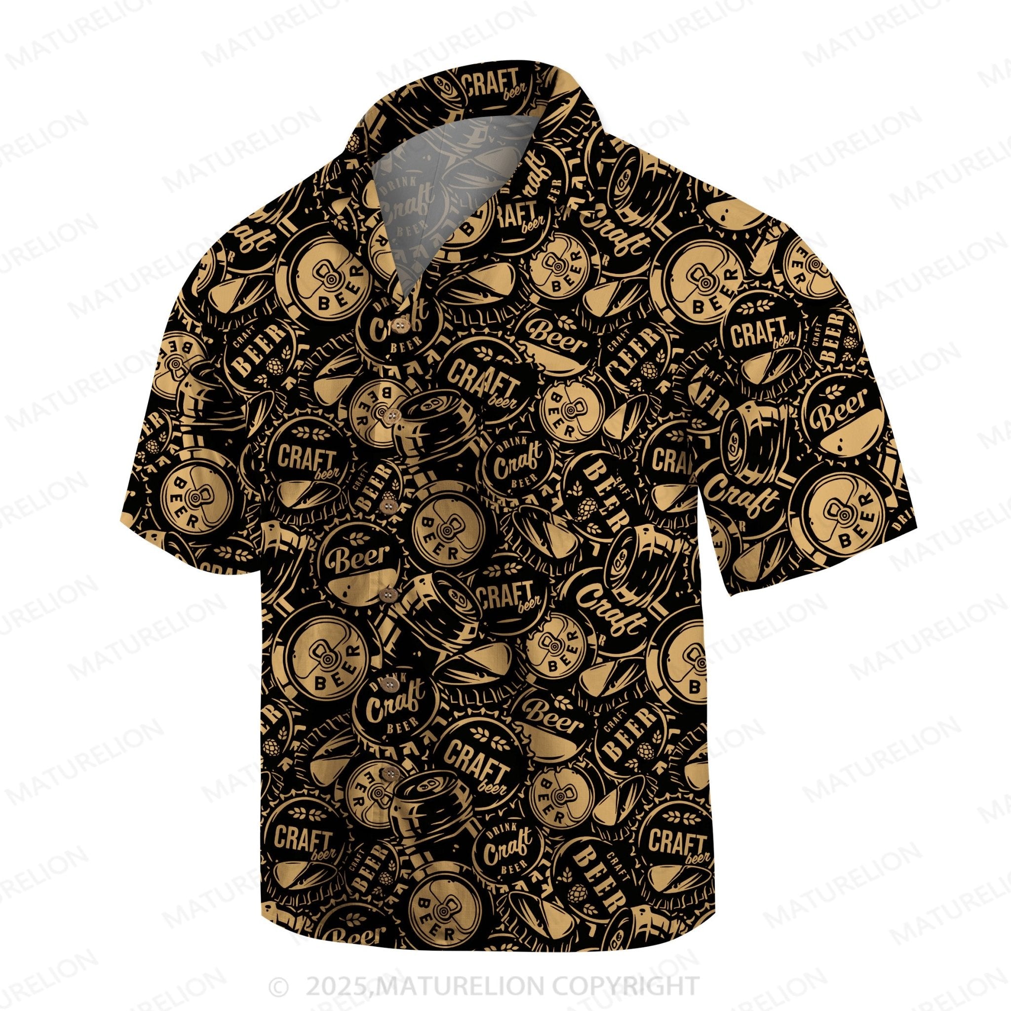 Maturelion Men's Hawaiian Shirt Vintage Beach Hawaiian Shirt