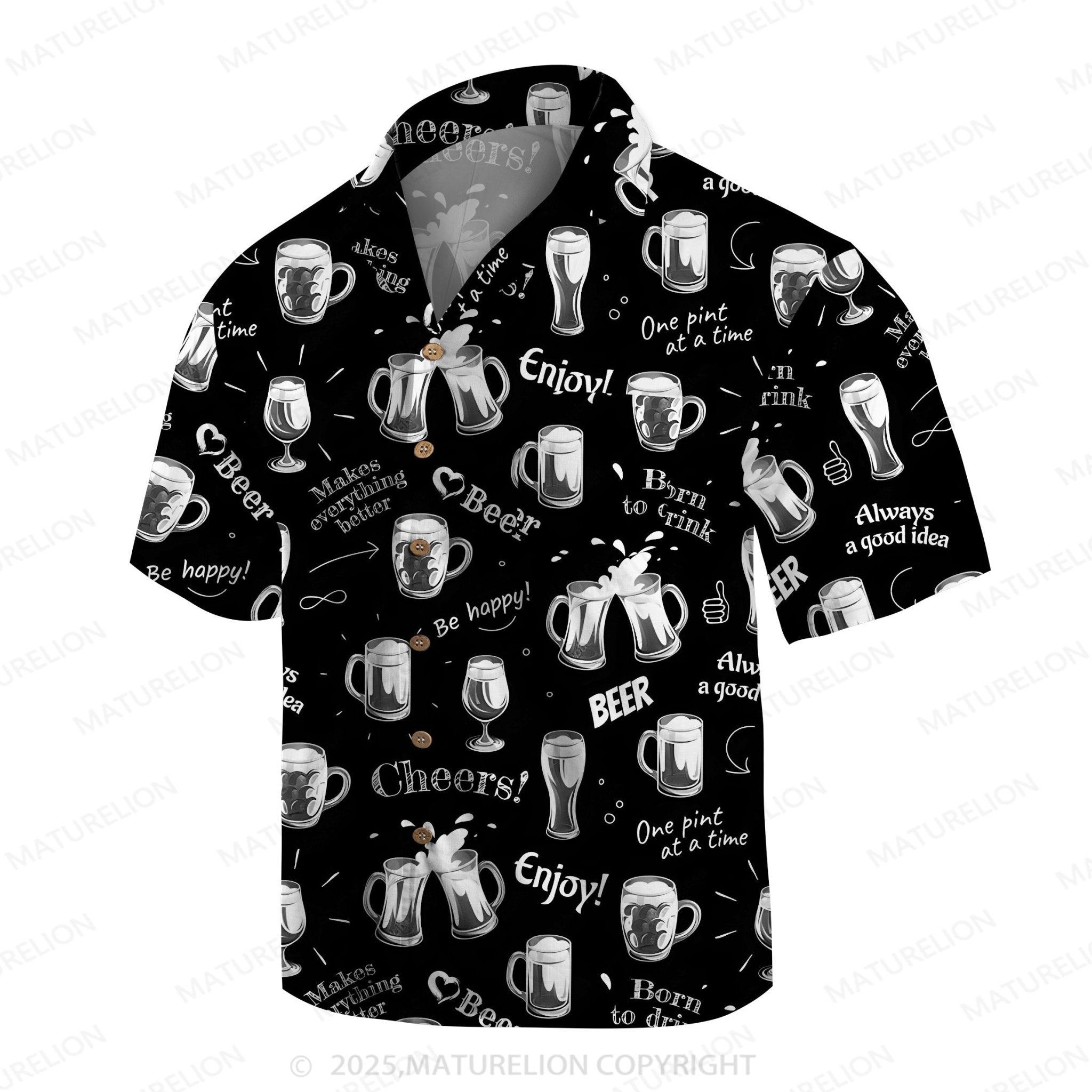 Maturelion Men's Hawaiian Shirt Cool Tropics Hawaiian Shirt