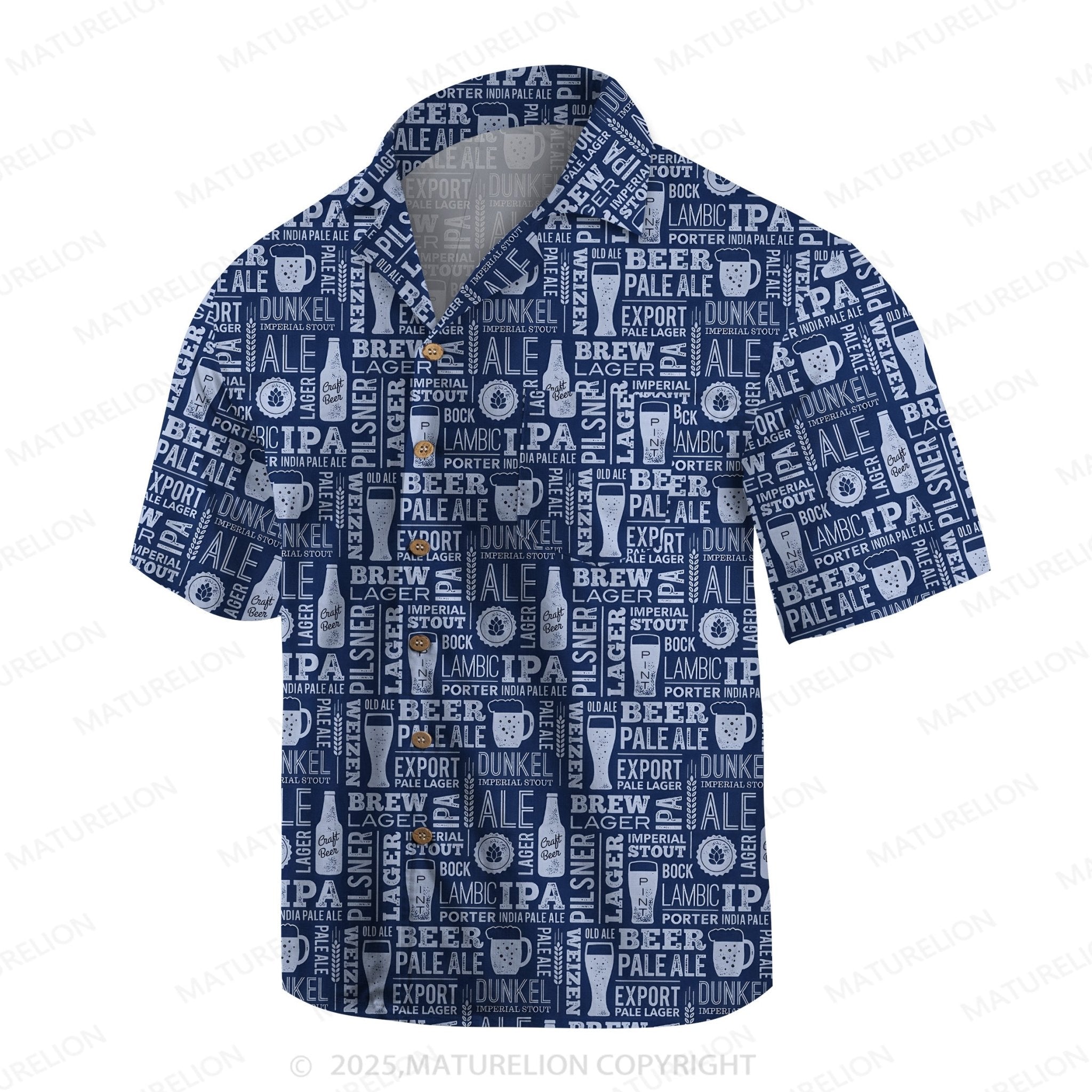 Maturelion Men's Hawaiian Shirt Surf and Sand Hawaiian Shirt