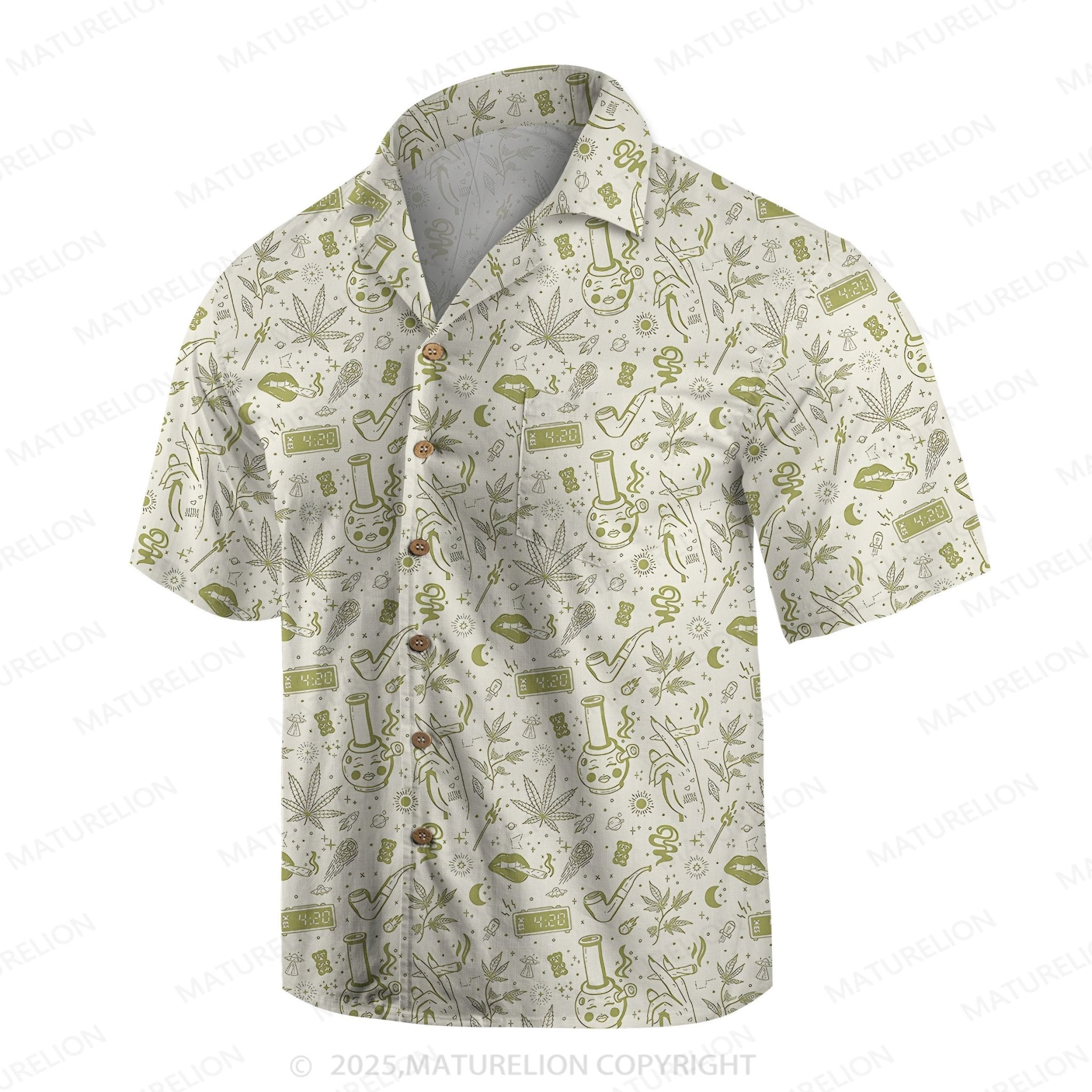 Maturelion Men's Hawaiian Shirt Lagoon Life Hawaiian Shirt