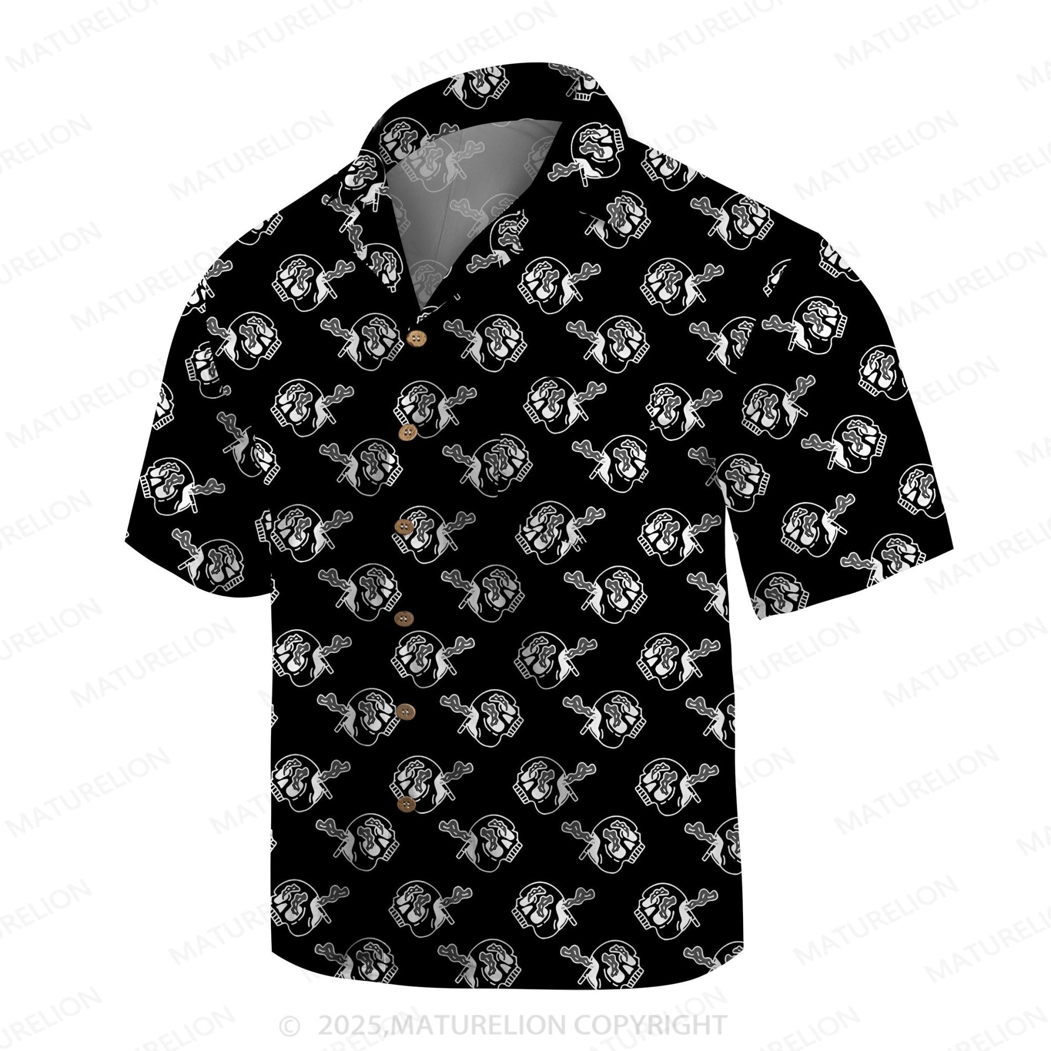 Maturelion Men's Hawaiian Shirt Vintage Island Hawaiian Shirt