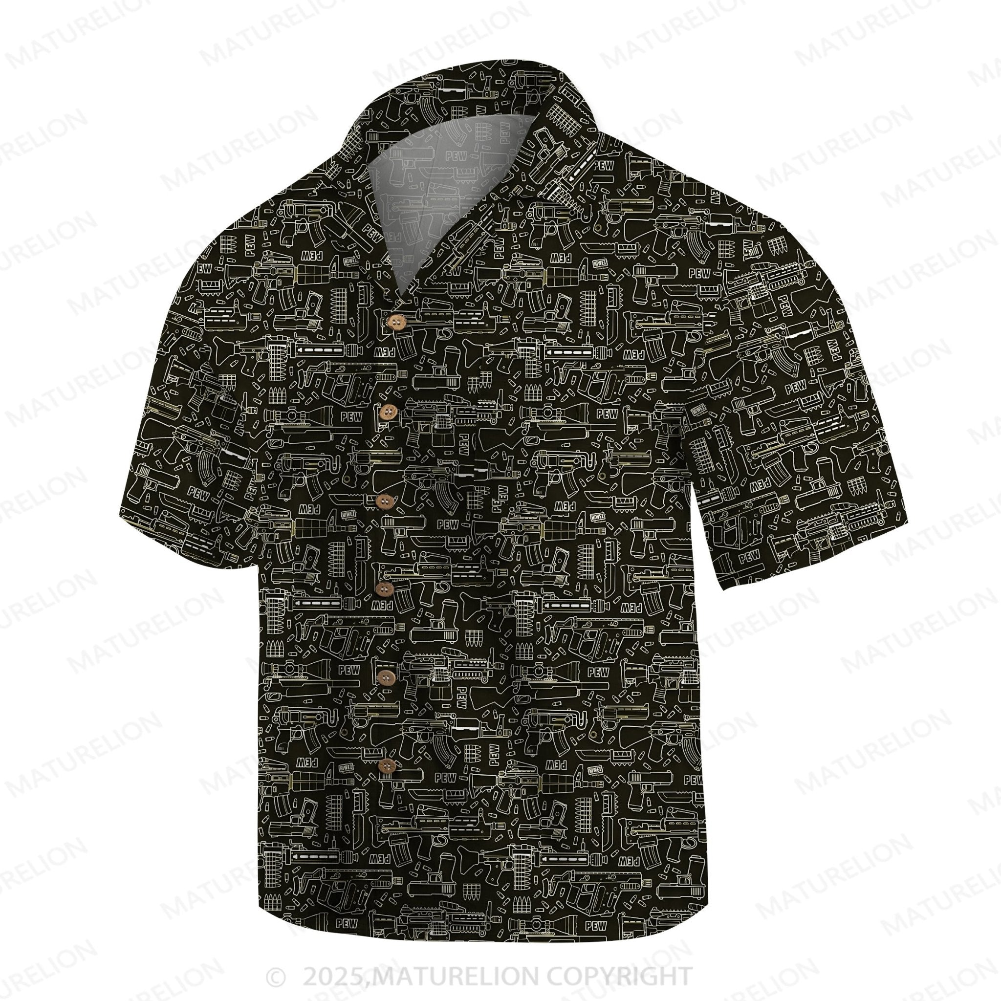 Maturelion Men's Hawaiian Shirt Palm Tree Getaway Hawaiian Shirt