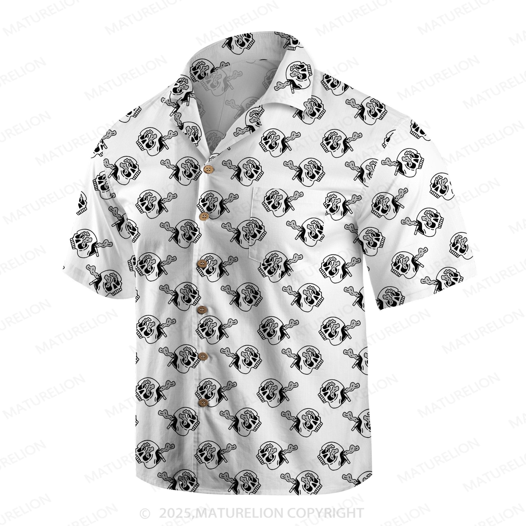 Maturelion Men's Hawaiian Shirt Vintage Island Hawaiian Shirt