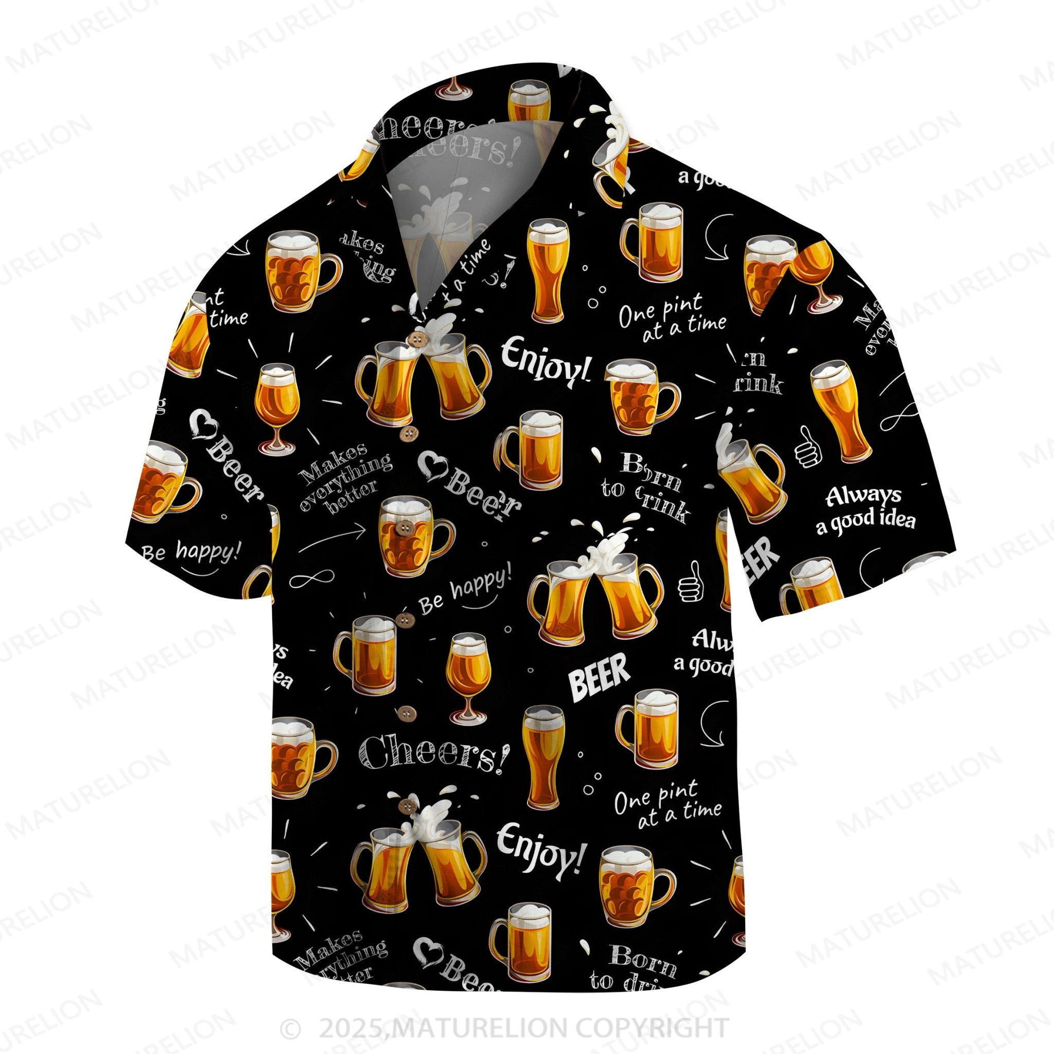 Maturelion Men's Hawaiian Shirt Cool Tropics Hawaiian Shirt