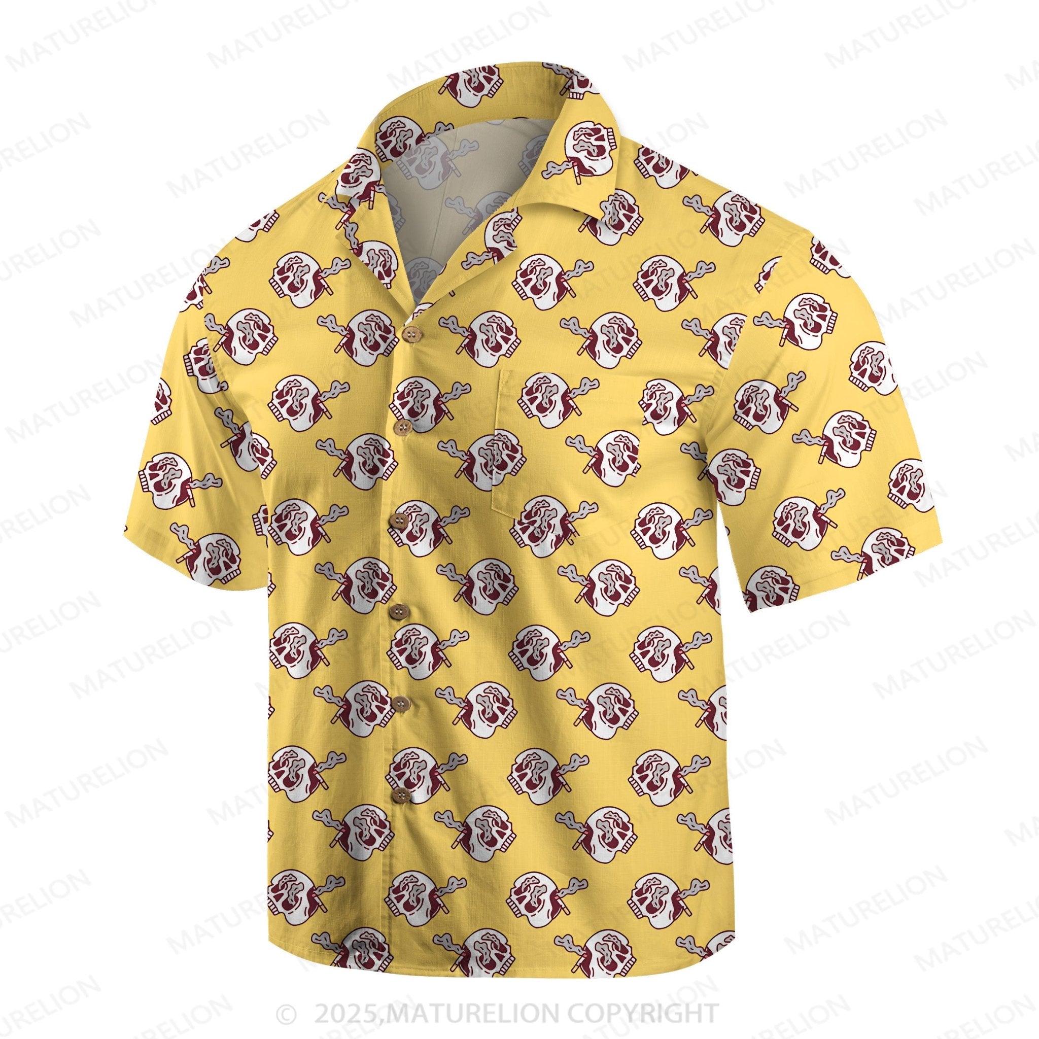 Maturelion Men's Hawaiian Shirt Vintage Island Hawaiian Shirt