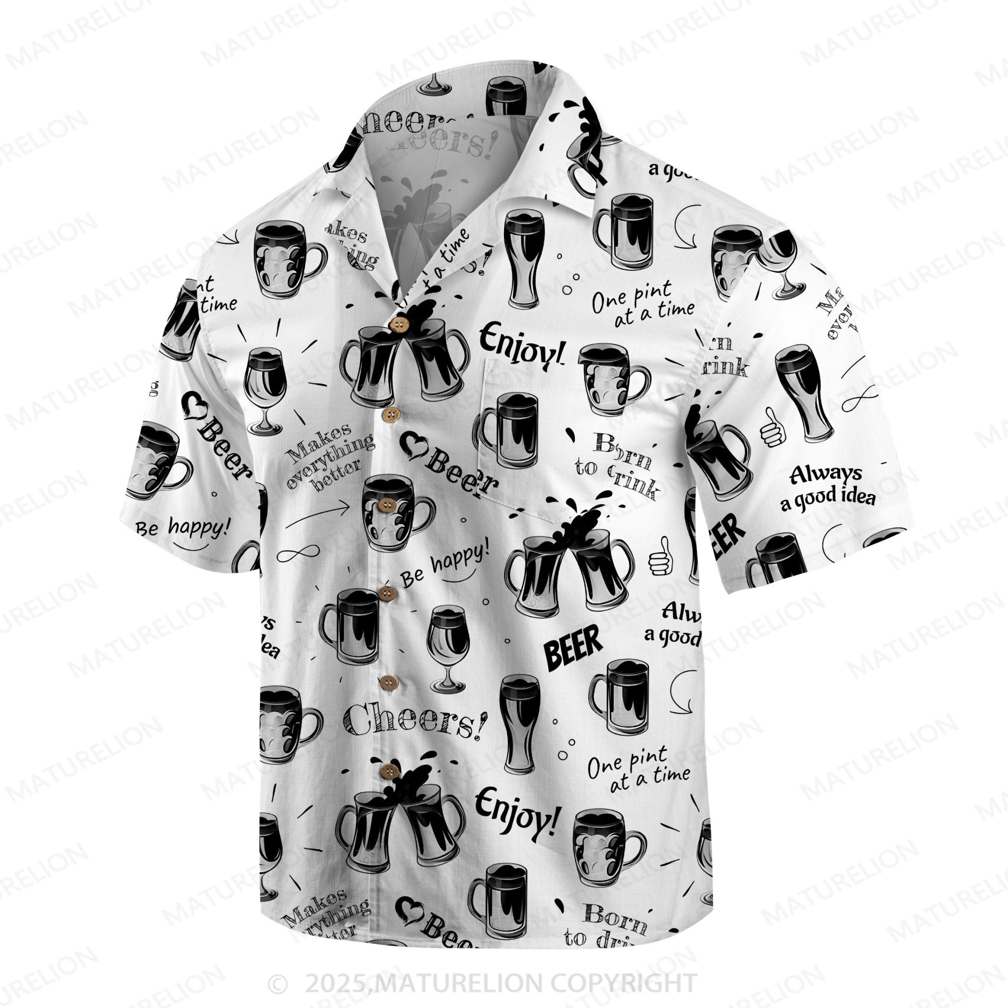 Maturelion Men's Hawaiian Shirt Cool Tropics Hawaiian Shirt