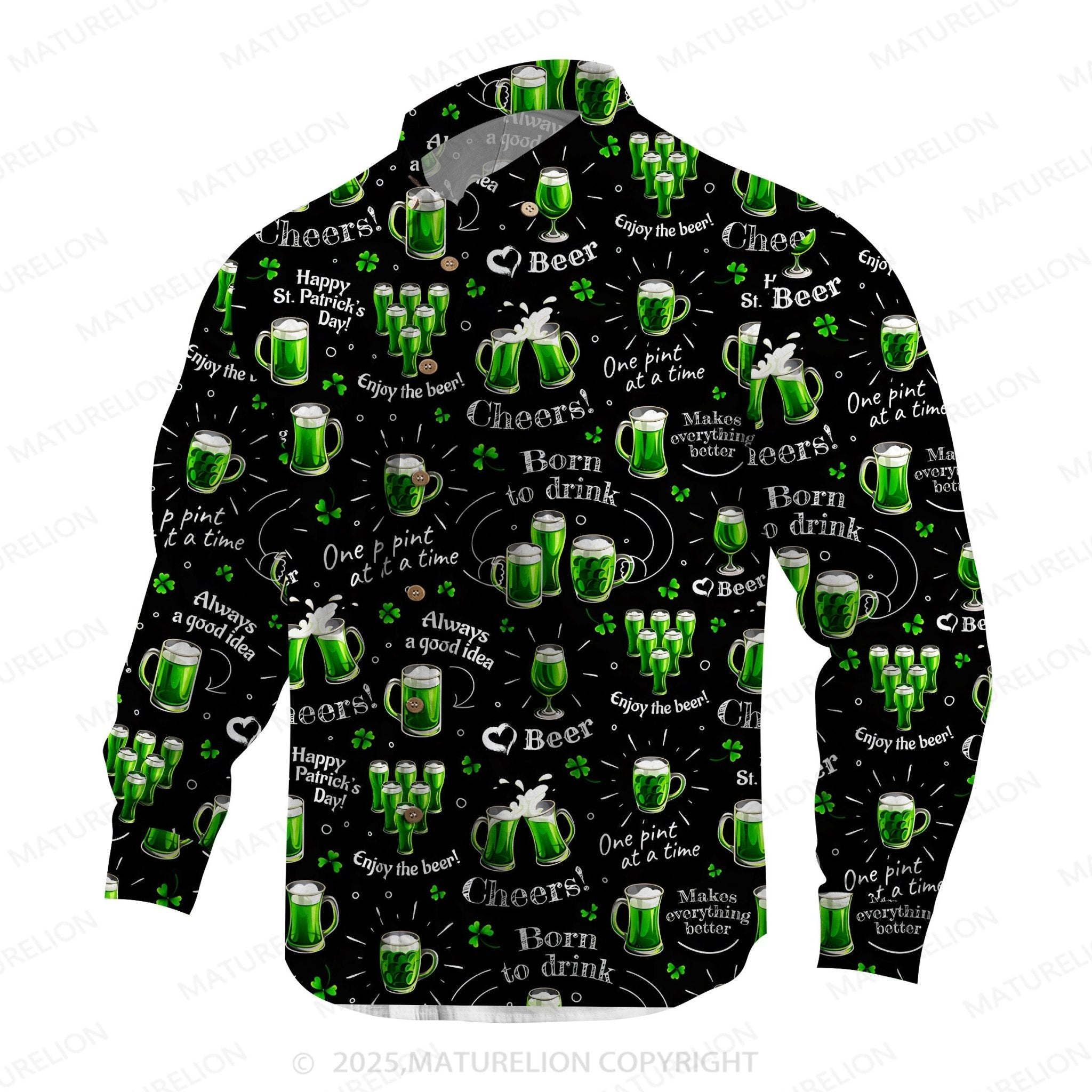 Maturelion St Patrick's Hawaiian Shirt Seaside Chill Hawaiian Shirt
