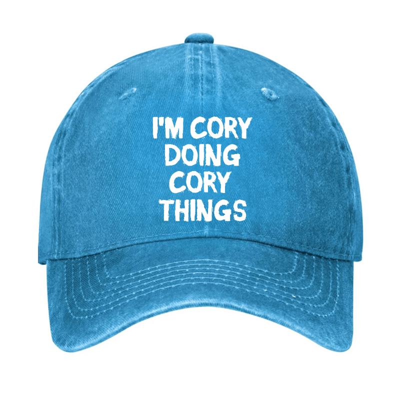 I'm Cory Doing Cory Things Funny Custom Cap
