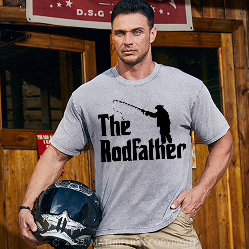 Maturelion Men's T-shirt The Rodfather Father's Day T-shirt